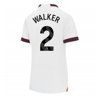 Manchester City Kyle Walker #2 Vieraspaita Naiset 2023-24 Lyhythihainen